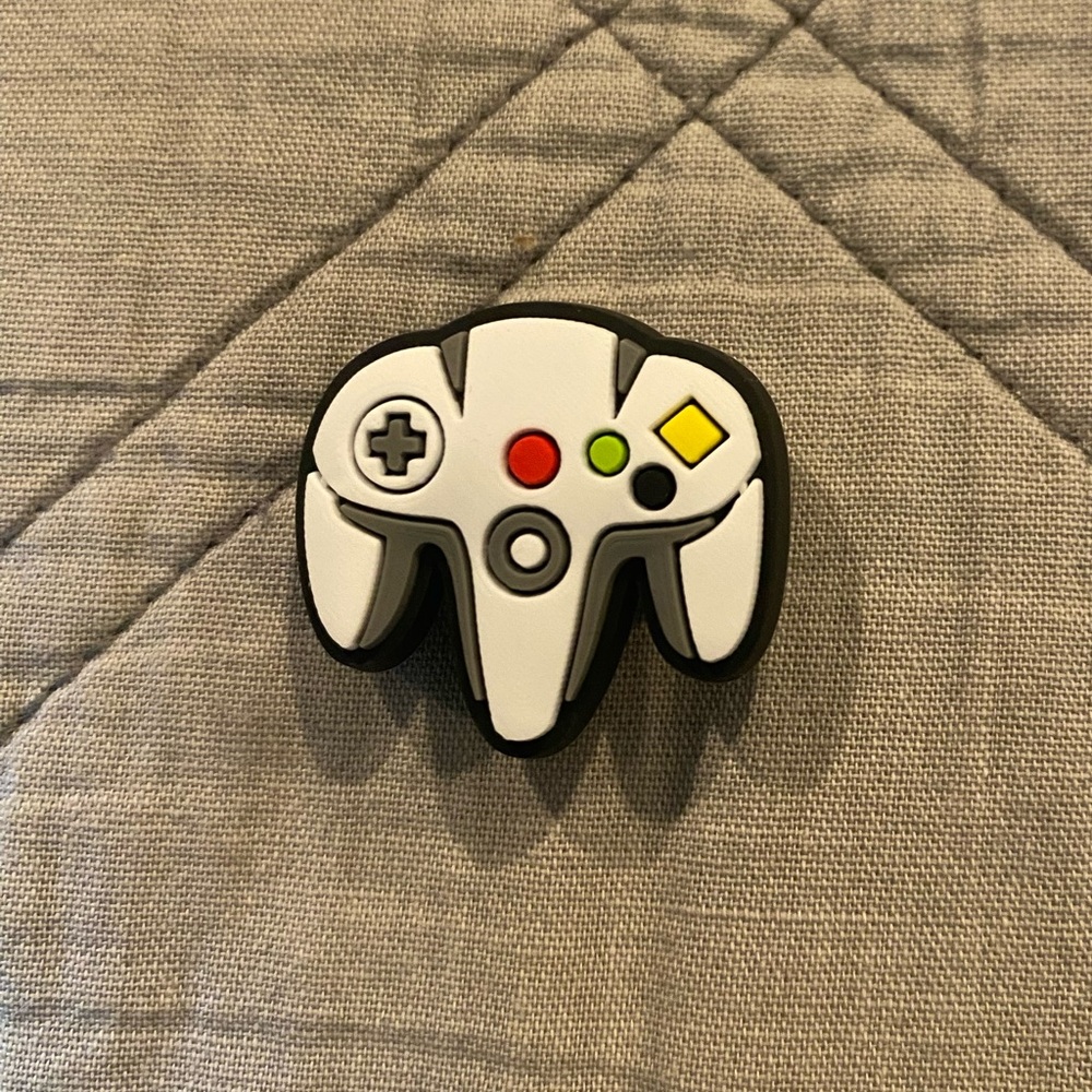 Classic White Gaming Controller Croc Charm NWOT